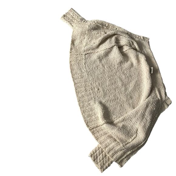 Carraig Donn Sweater Irish Hand Knit Wool Cardigan Women Large Cream Beige READ - Picture 13 of 16